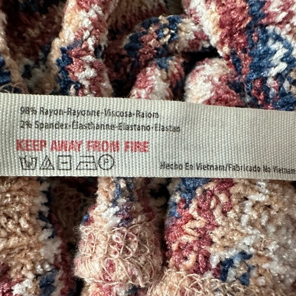 Intimately Free People Knit Wide Leg Cropped Pants SZ Small Multicolor Oversized - Picture 4 of 7